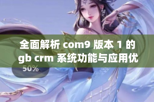 全面解析 com9 版本 1 的 gb crm 系统功能与应用优势