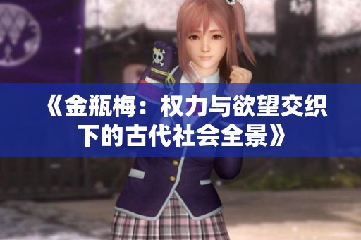 《金瓶梅：权力与欲望交织下的古代社会全景》