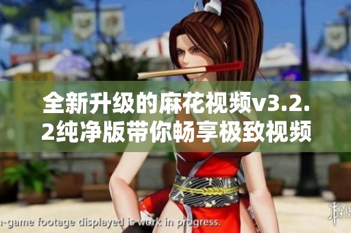 全新升级的麻花视频v3.2.2纯净版带你畅享极致视频体验
