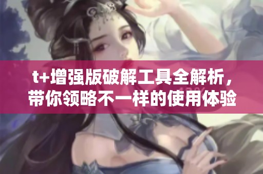 t+增强版破解工具全解析，带你领略不一样的使用体验