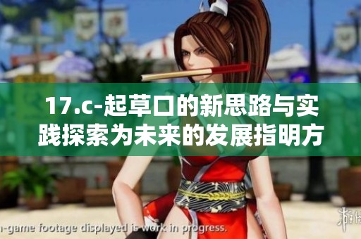 17.c-起草口的新思路与实践探索为未来的发展指明方向