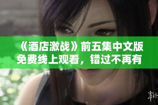《酒店激战》前五集中文版免费线上观看，错过不再有的精彩剧情