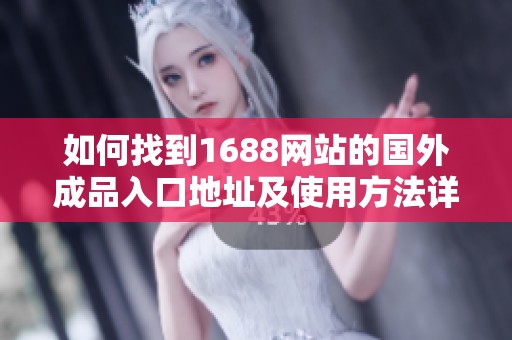 如何找到1688网站的国外成品入口地址及使用方法详解