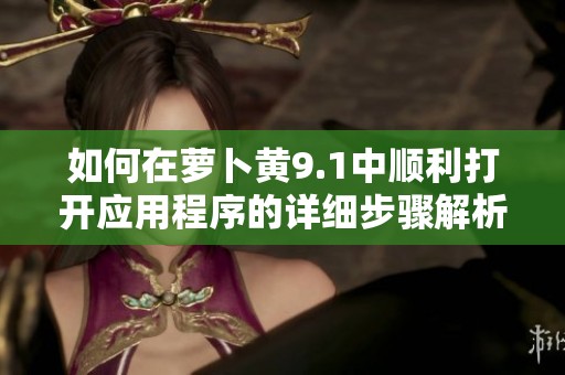 如何在萝卜黄9.1中顺利打开应用程序的详细步骤解析