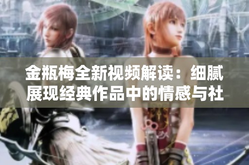 金瓶梅全新视频解读：细腻展现经典作品中的情感与社会现实