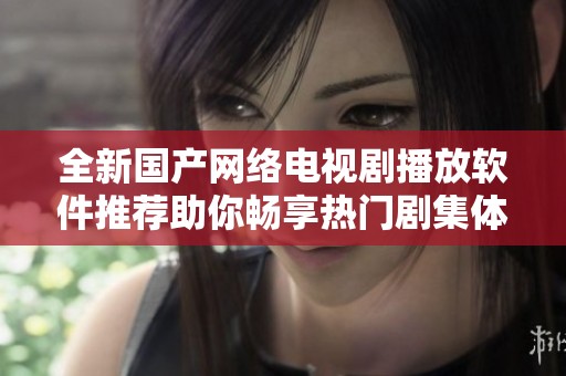 全新国产网络电视剧播放软件推荐助你畅享热门剧集体验
